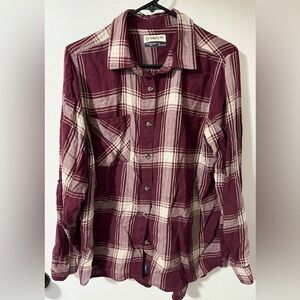 Magellan Women’s Boyfriend Fit Plaid Button Up Top
